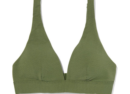 ladies triangle bikini top high army green