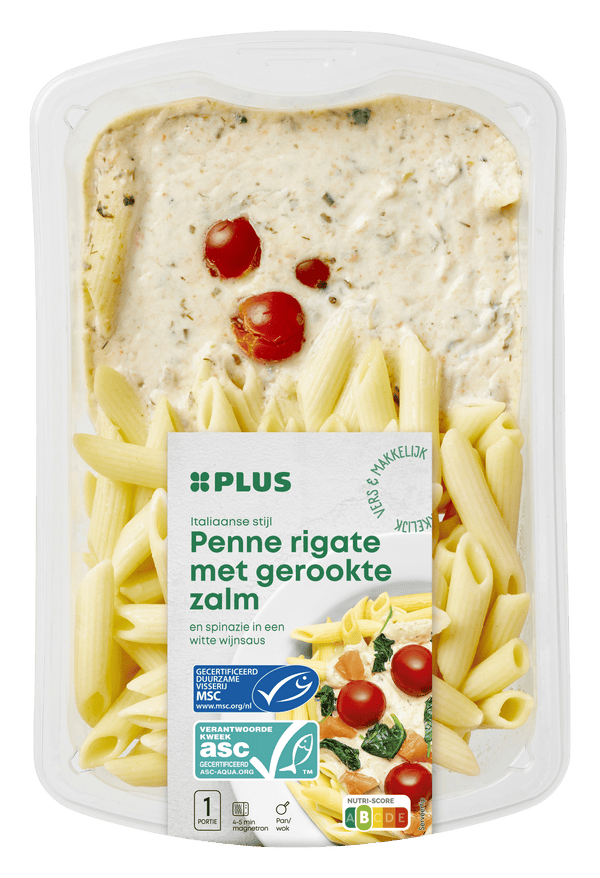 Penne rigate mit geräuchertem Lachs