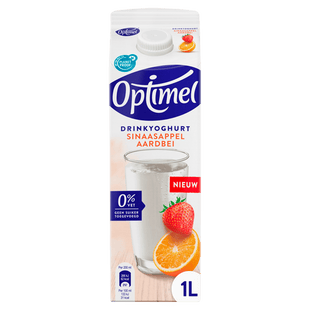 Optimel Drink Sinaasappel / Aardbei 0% vet