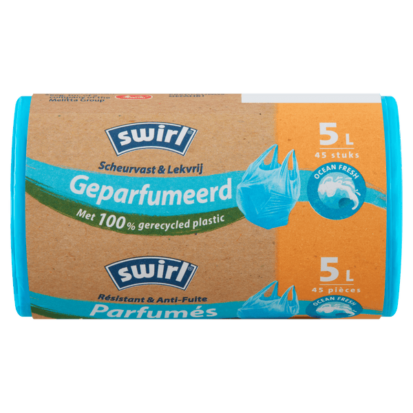 Swirl Treteimerbeutel Ocean mit Griff 5L