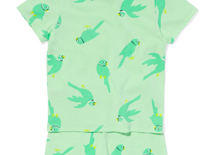 kindershortama katoen stretch vogels  groen  Dutchshopper