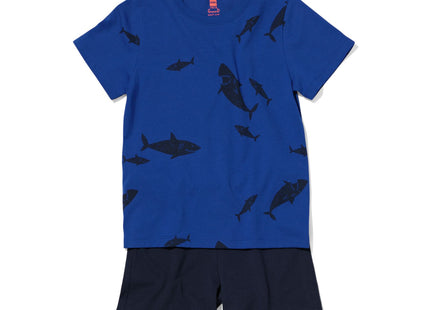 children's shorts sea animals bright blue
