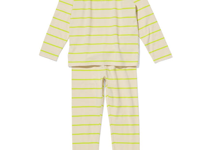 children's pajamas stripes beige