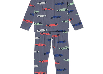 kinder pyjama raceauto's blauw