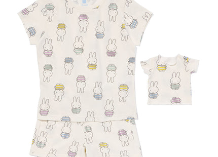 Miffy children's shorts in cotton stretch with off-white doll nightshirt