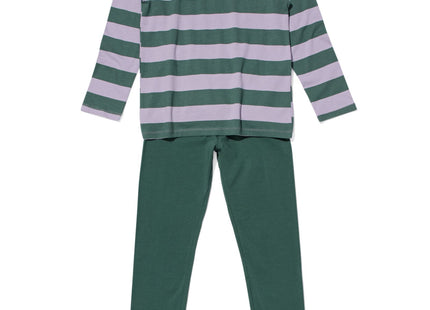 children's pajamas stripes green