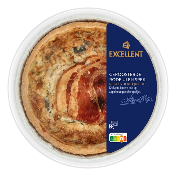 Excellent Quiche geroosterde rode ui met spek