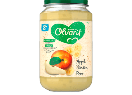 Olvarit 8+mth Apple Banana Pear