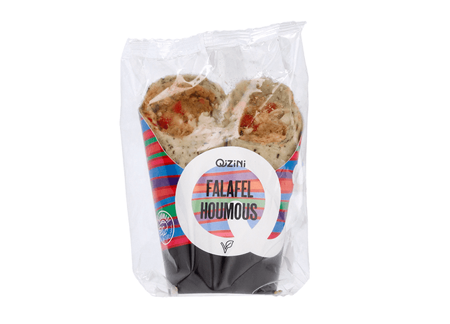Qizini Wrap falafel hummus