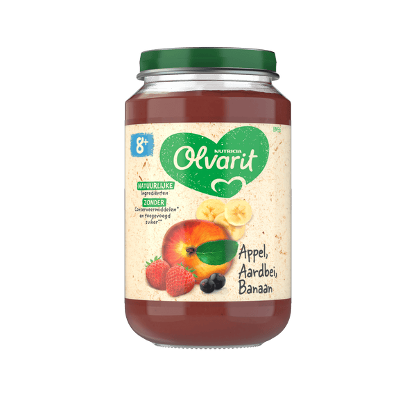Olvarit 8+mnd Appel Aardbei Banaan