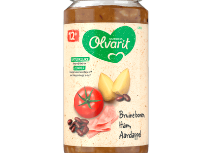Olvarit 12+ months Brown Beans Ham Potato