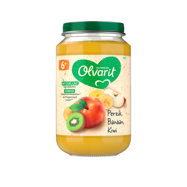 Olvarit 6+ Monate Pfirsich Banane Kiwi