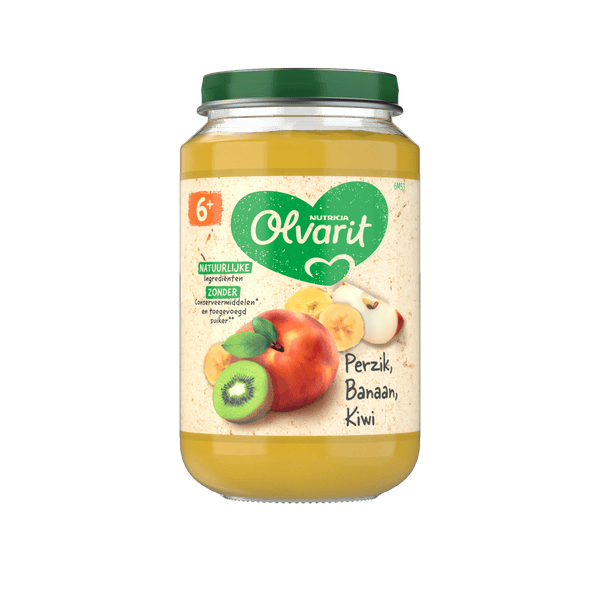 Olvarit 6+mnd Perzik Banaan Kiwi
