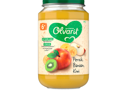 Olvarit 6+mnd Perzik Banaan Kiwi