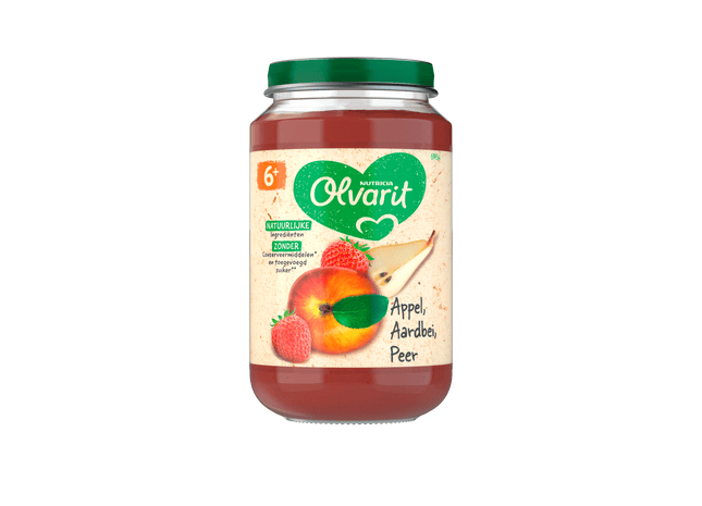Olvarit 6+ Monate Apfel Erdbeere Birne