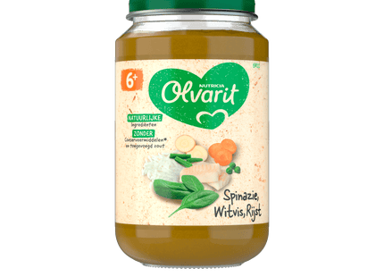 Olvarit 6+months Spinach Whitefish Rice