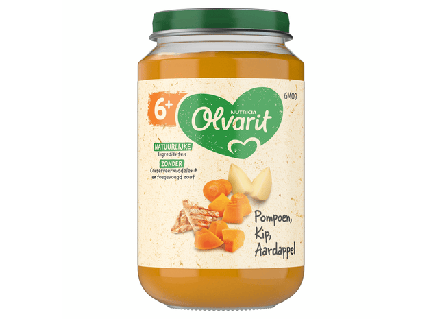 Olvarit 6+Monate Kürbis-Hähnchen-Kartoffel