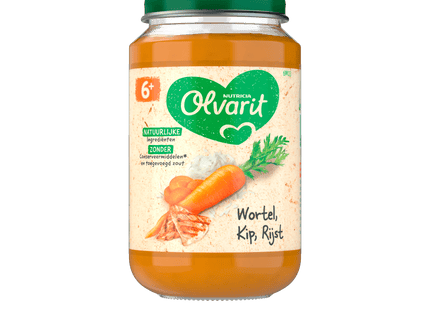 Olvarit 6+mth Carrot Chicken Rice