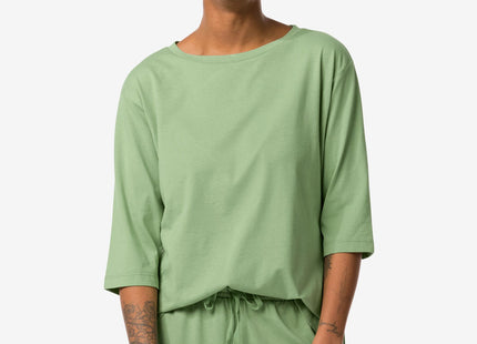 women's nightshirt with cotton medium green