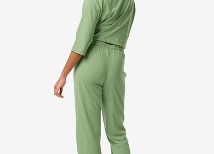 women's pajama pants with cotton medium green