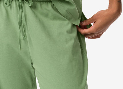 women's pajama pants with cotton medium green