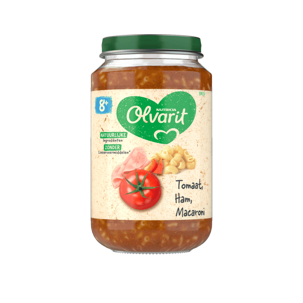 Olvarit 8+mnd Tomaat Ham Macaroni