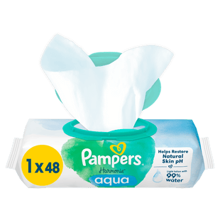 Pampers Harmonie Aqua plastic free Baby wipes