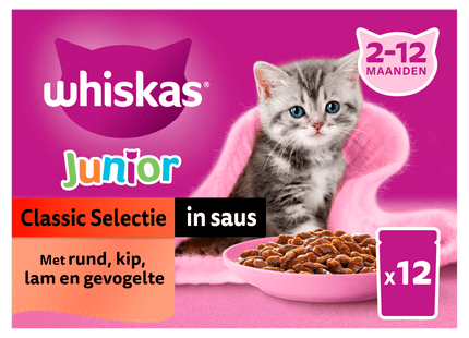 Whiskas Junior Classic -Kattenvoer - in saus