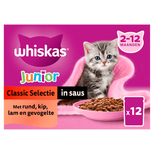 Whiskas Junior Classic -Kattenvoer - in saus