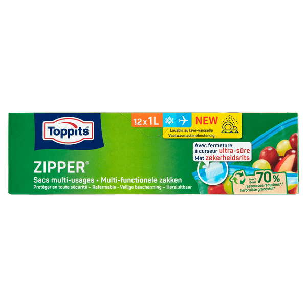 Toppits Zipper Multi-functionele Zakken 1L