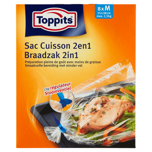 Toppits Braadzakken 2in1 M