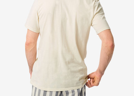 men's shorts with stripes jersey-poplin cotton off-white
