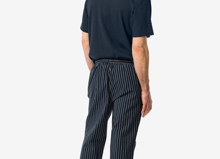 men's striped pajama pants poplin cotton dark blue