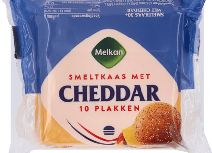 Melkan Smeltkaas met cheddar plakken