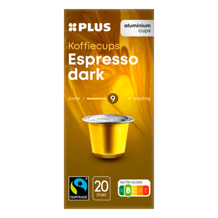 Koffiecups espresso dark Fairtrade