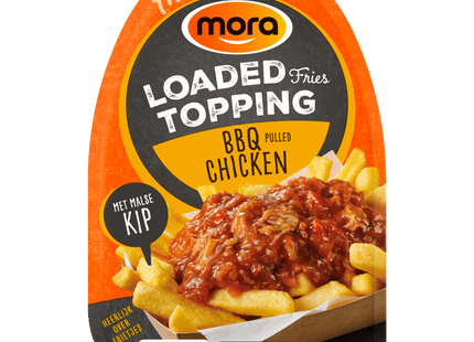 Mora Loaded fries topping BBQ chicken