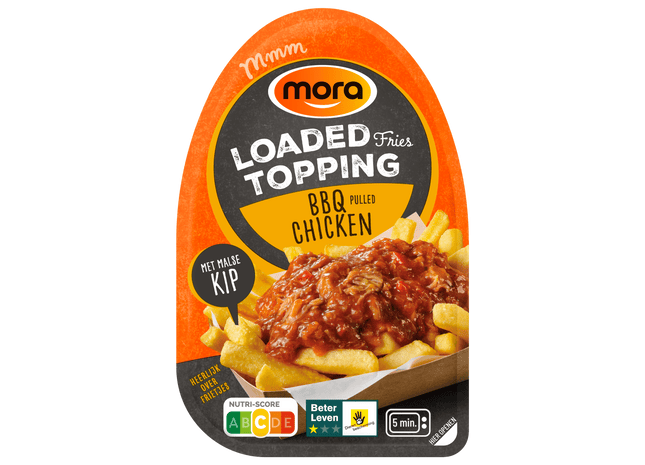 Mora Loaded fries topping BBQ chicken