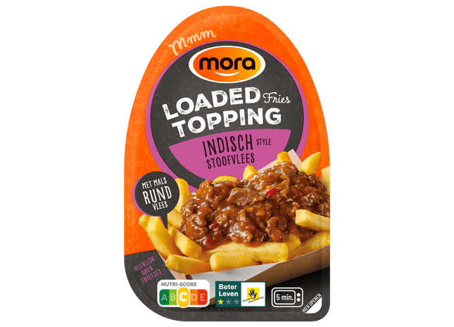 Mora Loaded fries topping stoofvlees