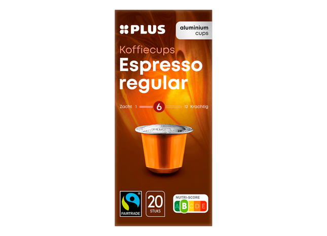 Koffiecups espresso regular Fairtrade