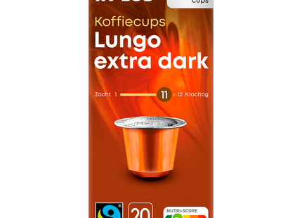 Koffiecups lungo extra dark Fairtrade