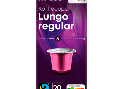 Koffiecups lungo regular Fairtrade