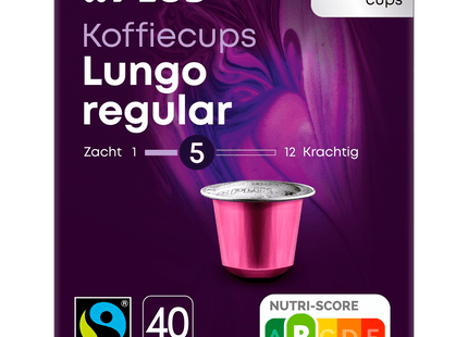 Koffiecups lungo regular Fairtrade