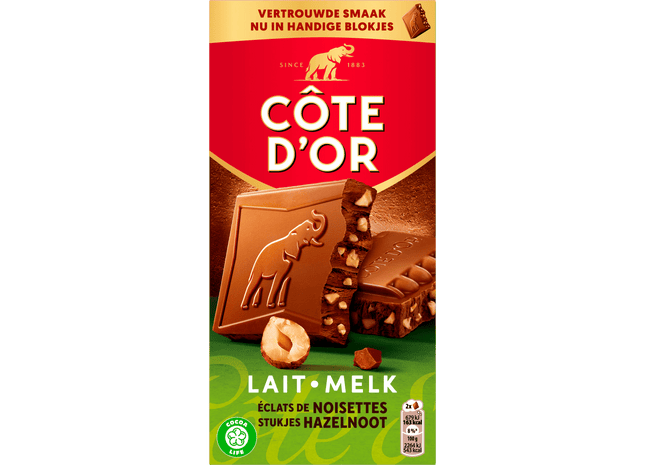Côte d'Or Chocoladereep Melk Stukjes Hazelnoot