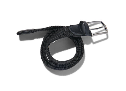 braided elastic men's belt 3.5cm black