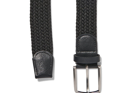 braided elastic men's belt 3.5cm black