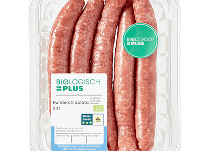 Biologisch  Runderchipolata 5 stuks