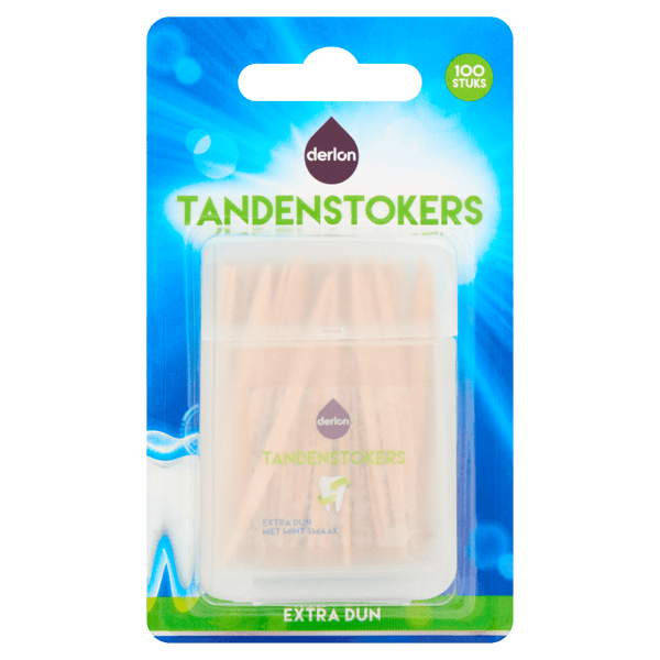 Derlon Tandenstokers extra dun mintsmaak
