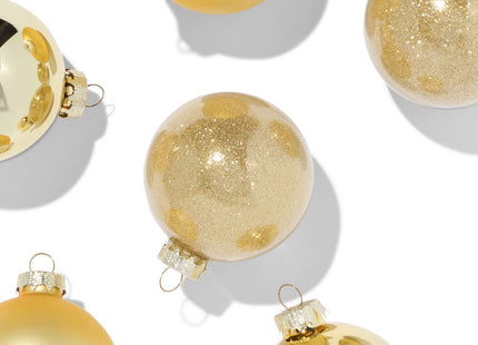 kerstballen goud - 6 stuks