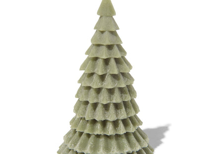 kaars kerstboom 16cm groen