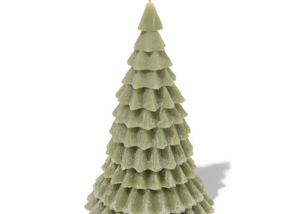 kaars kerstboom 16cm groen